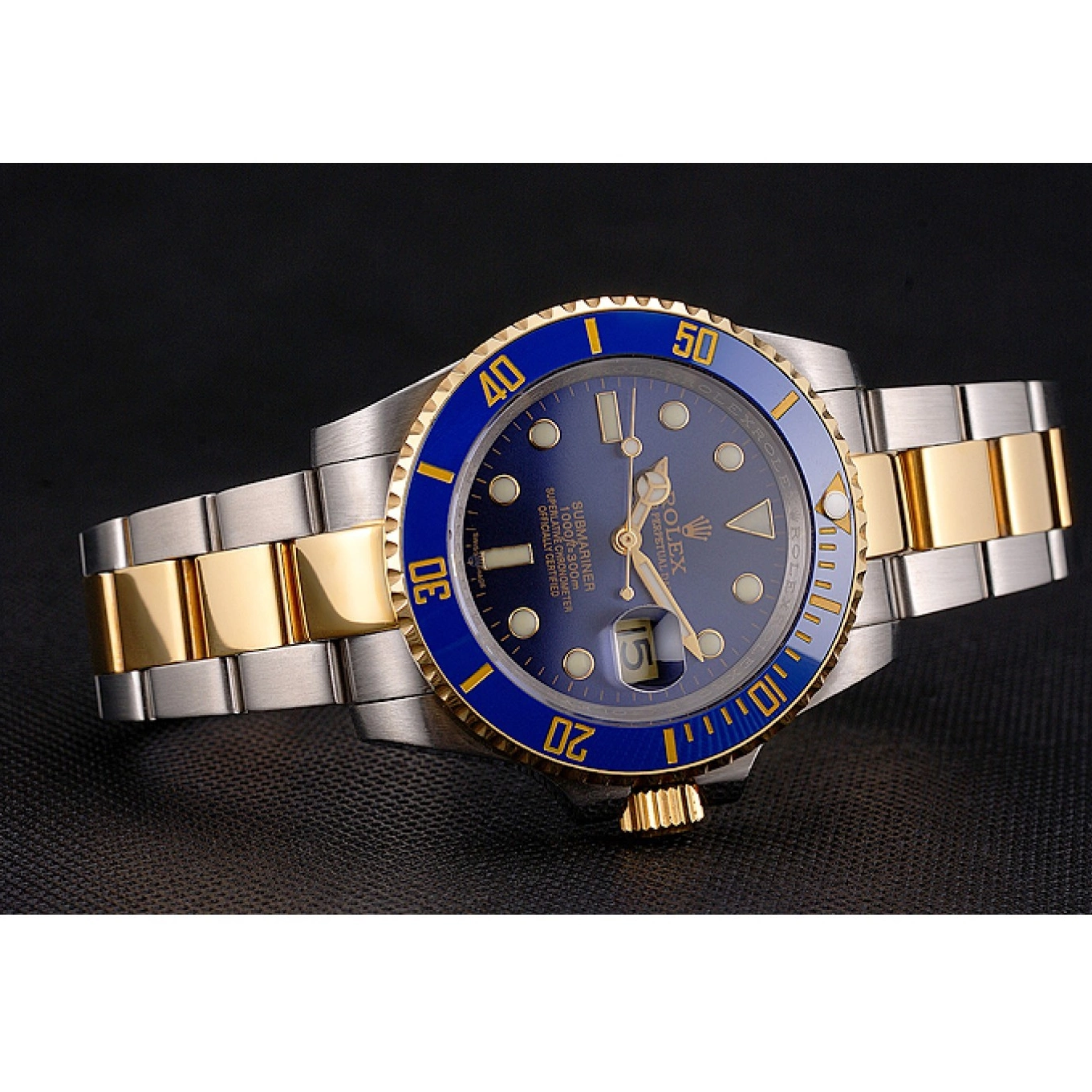 Good Copy Rolex Watches Gold And Swiss Bracelet Submariner Bezel Steel Two Tone Blue Rolex Dial 0527